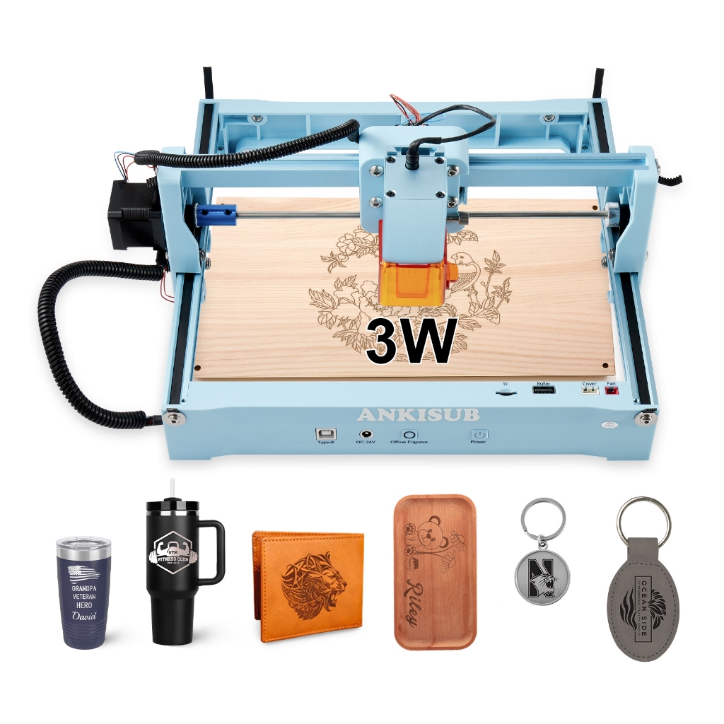 Maquina Gravadora Laser Corte L4 48w 15x20cm 3w Impressora Portátil Ankisub