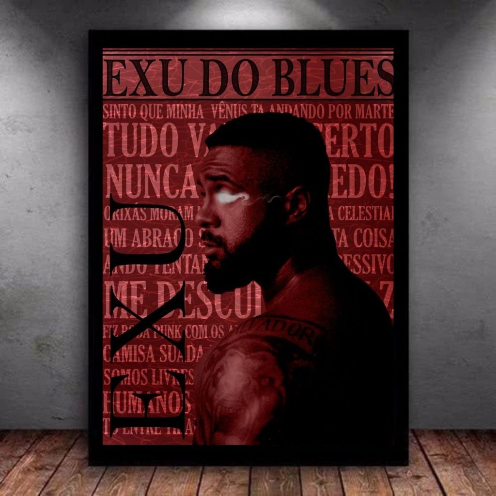 Quadro Decorativo 1 Peça Baco Exu Do Blues  Decoração