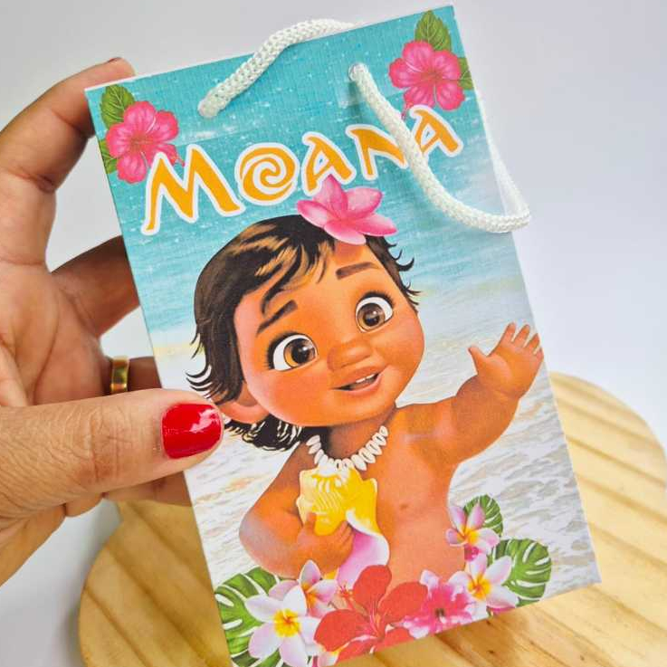 Sacolinha Surpresa  MOANA BABY TAM.P Lembrancinha Festa Infantil Pegue e Monte Fácil ENVIO RÁPIDO