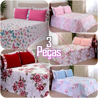 Kit Jogo Colcha Bel Queen Size - 03 Peças - Microfibra Antialérgico Toque Macio em Oferta na Shopee