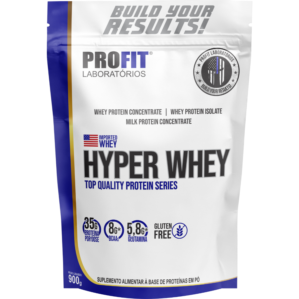 Hyper Whey Isolado + Concentrado Refil 900g Sem Glúten - Profit Labs em Oferta na Shopee