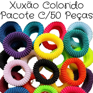 50 Xuxão Grande Colorido / Xuxinha de cabelo / Elastico / Rabico Delta / Pacotão em Oferta na Shopee