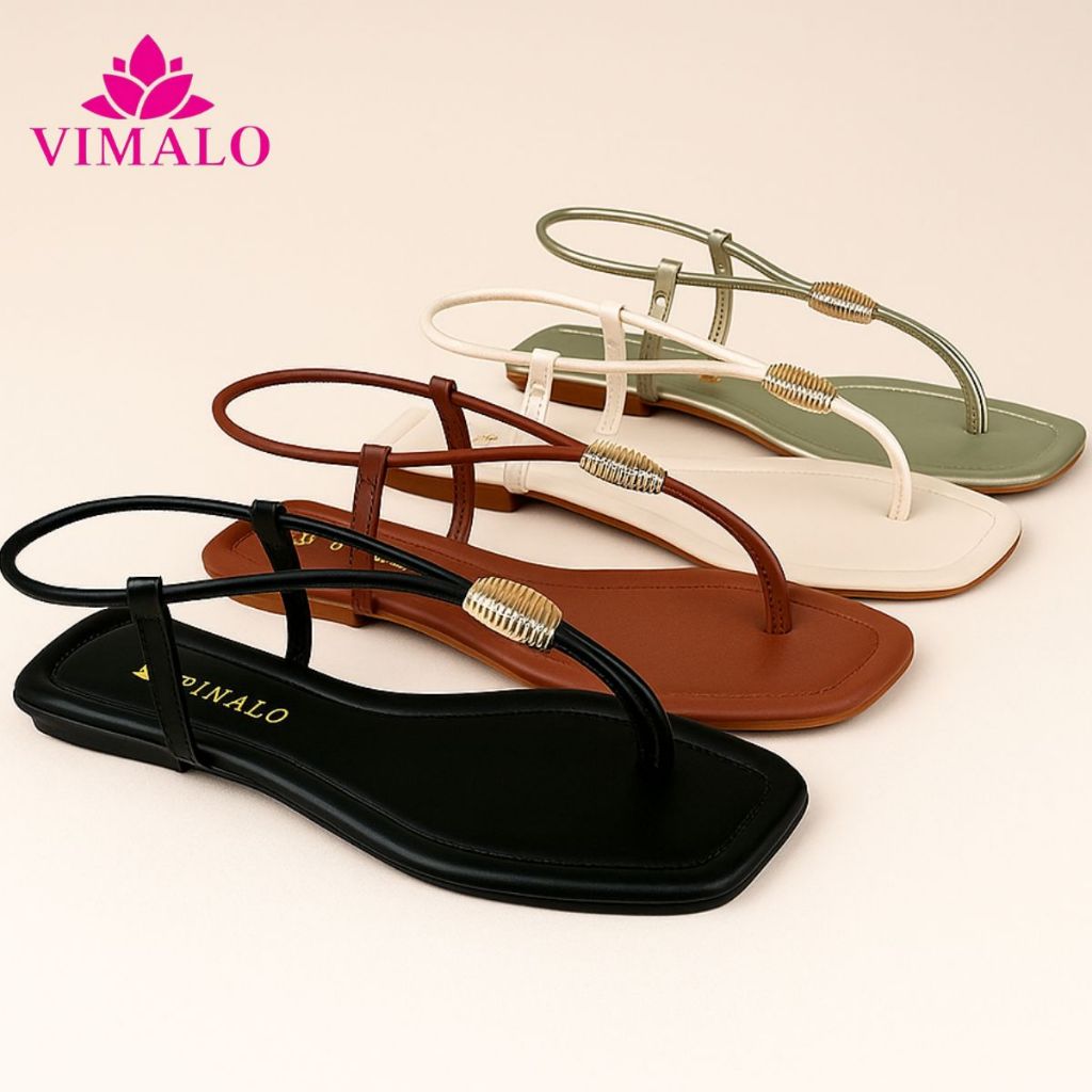 Sandália Rasteira Feminina Bico Quadrado VLRAST08 - Bola Dourada