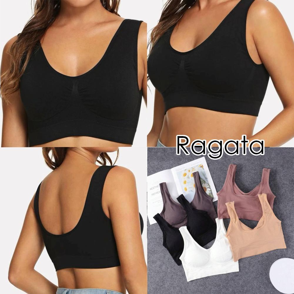 Kit 3 Top Sutiã Top Regata Importado Com Bojo Removível em Oferta na Shopee