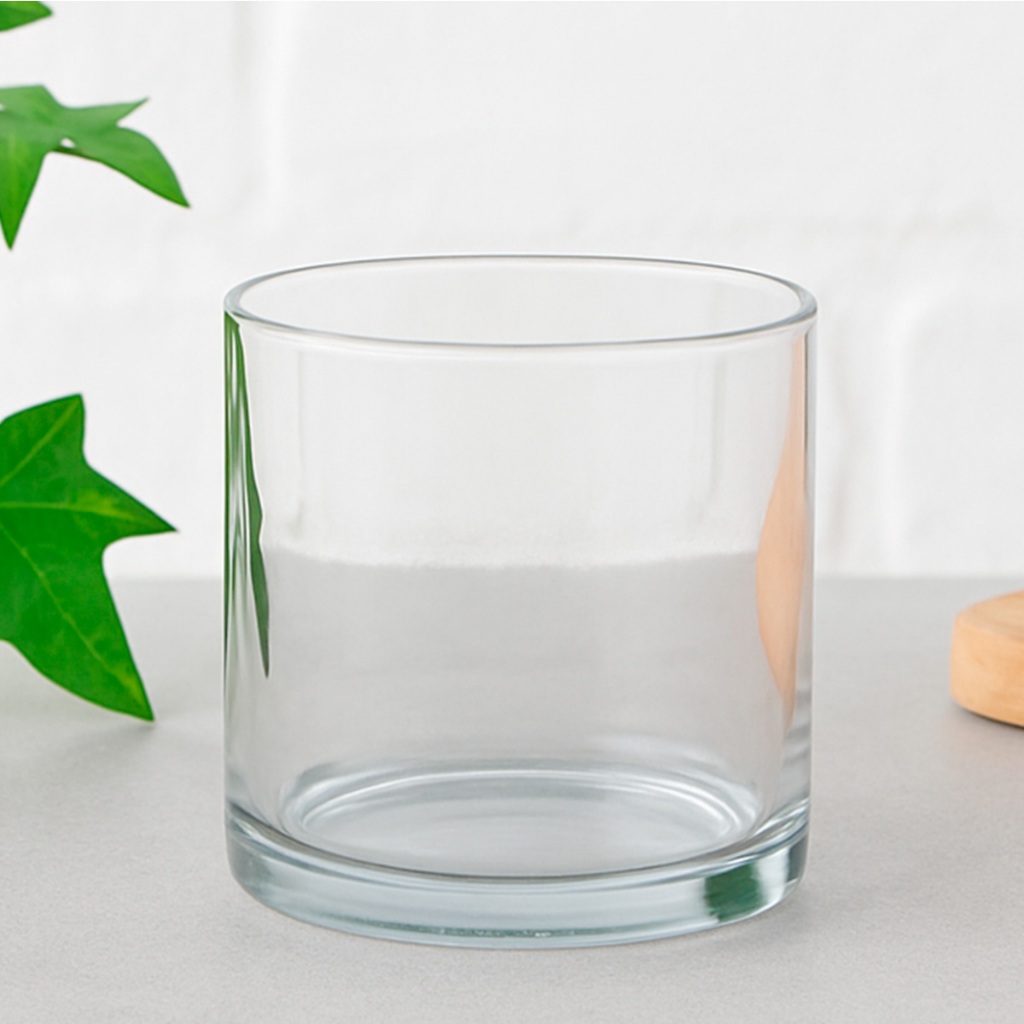 Vaso de Vidro 10CM Tubo Decorativo Vela Cilindro Grosso Centro de Mesa Arranjo Flores Transparente