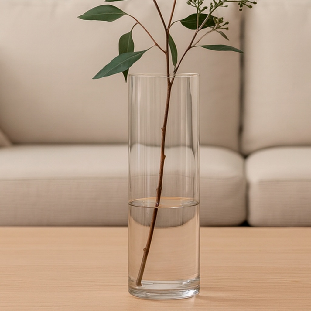 Vaso Cilindro Vidro Flor Decorativo Tubo Porta Rolha Transparente Decorativo Mesa Casamento