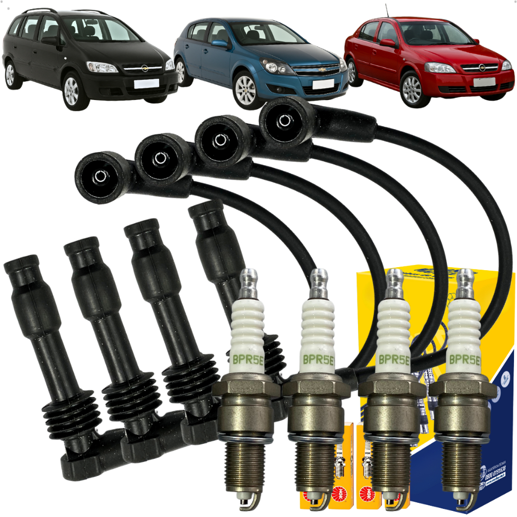 Kit Jogo Cabo E Vela De Ignição Gm Astra Vectra Zafira 1.8 2.0 2.2 8v Gasolina 1998 A 2011 em Oferta na Shopee