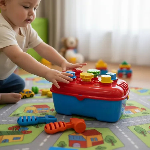 Maletinha De Ferramentas Infantil Com 9 Peças Brinquedo Para Desenvolver Criança