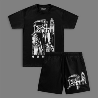 Camiseta Kit Conjunto Camiseta e Short Tactel Death Banda Estilo Metal Extremo em Oferta na Shopee
