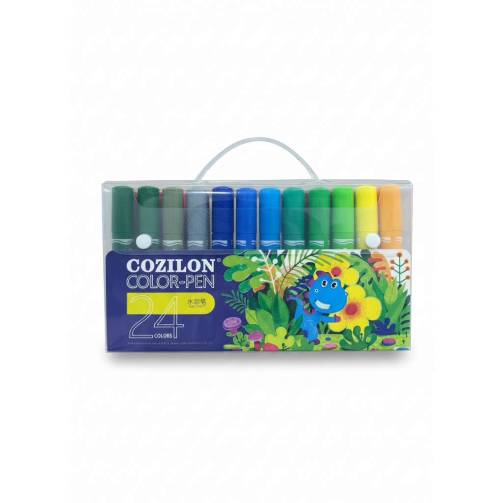 KIT ARTÍSTICO COZILON | COLOR-PEN 24 MARCADORES | ESTOJO PORTÁTIL