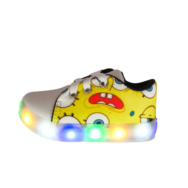Tênis Infantil Menino Unissex com LED Desenho Personagens  Divertido Cadarço | Tamanhos 20 ao 33