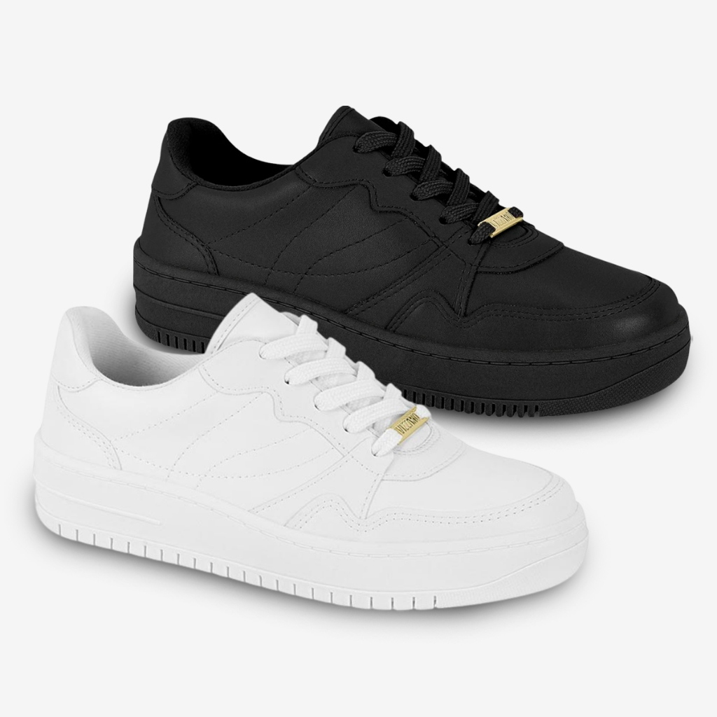 Tênis Vizzano Feminino Casual Plataforma Macia Confortável Dia Moda Passeio Leve Conforto Flatform