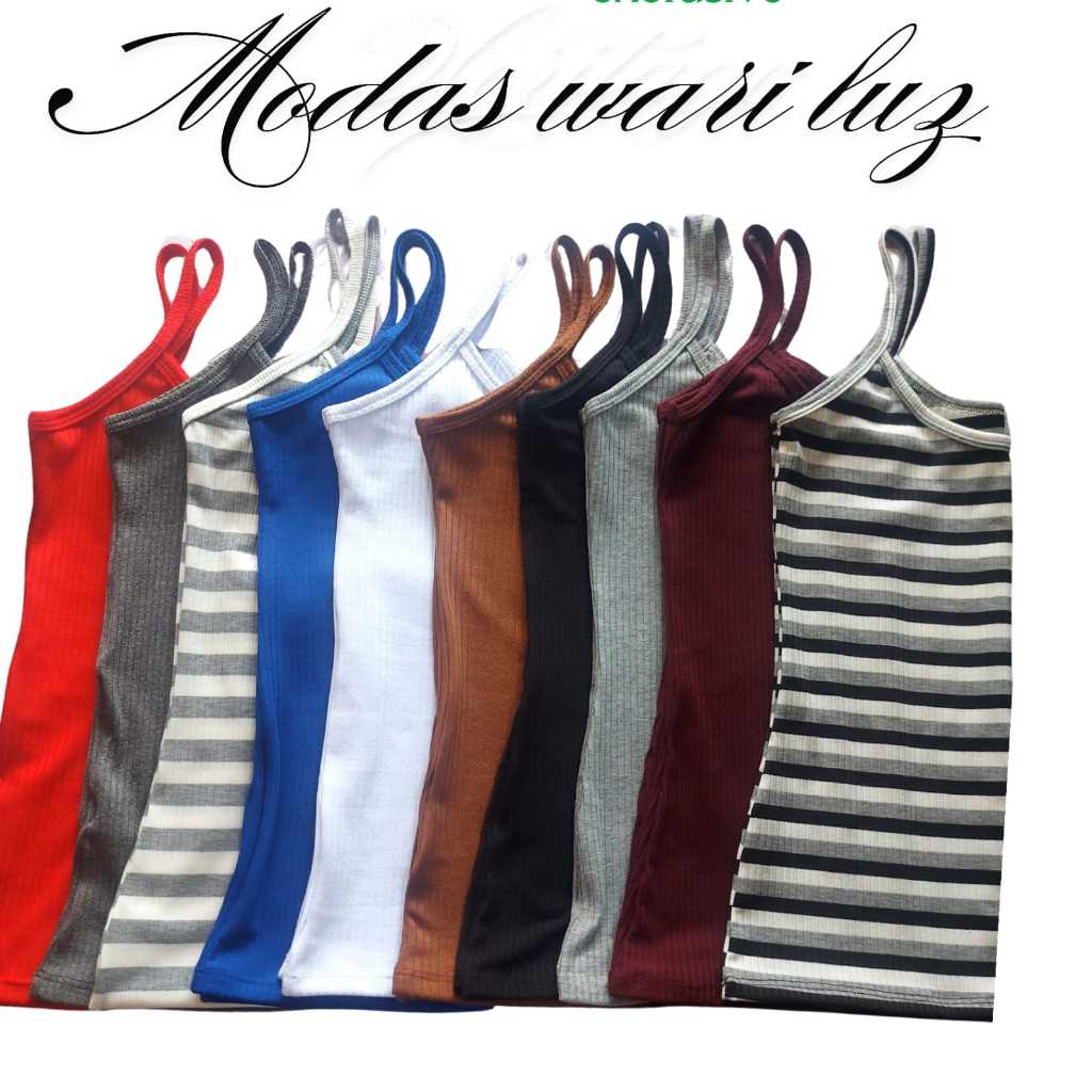 KIT Blusa Regata Feminina alcinha fina blusa basica canelada moda bloguerinha