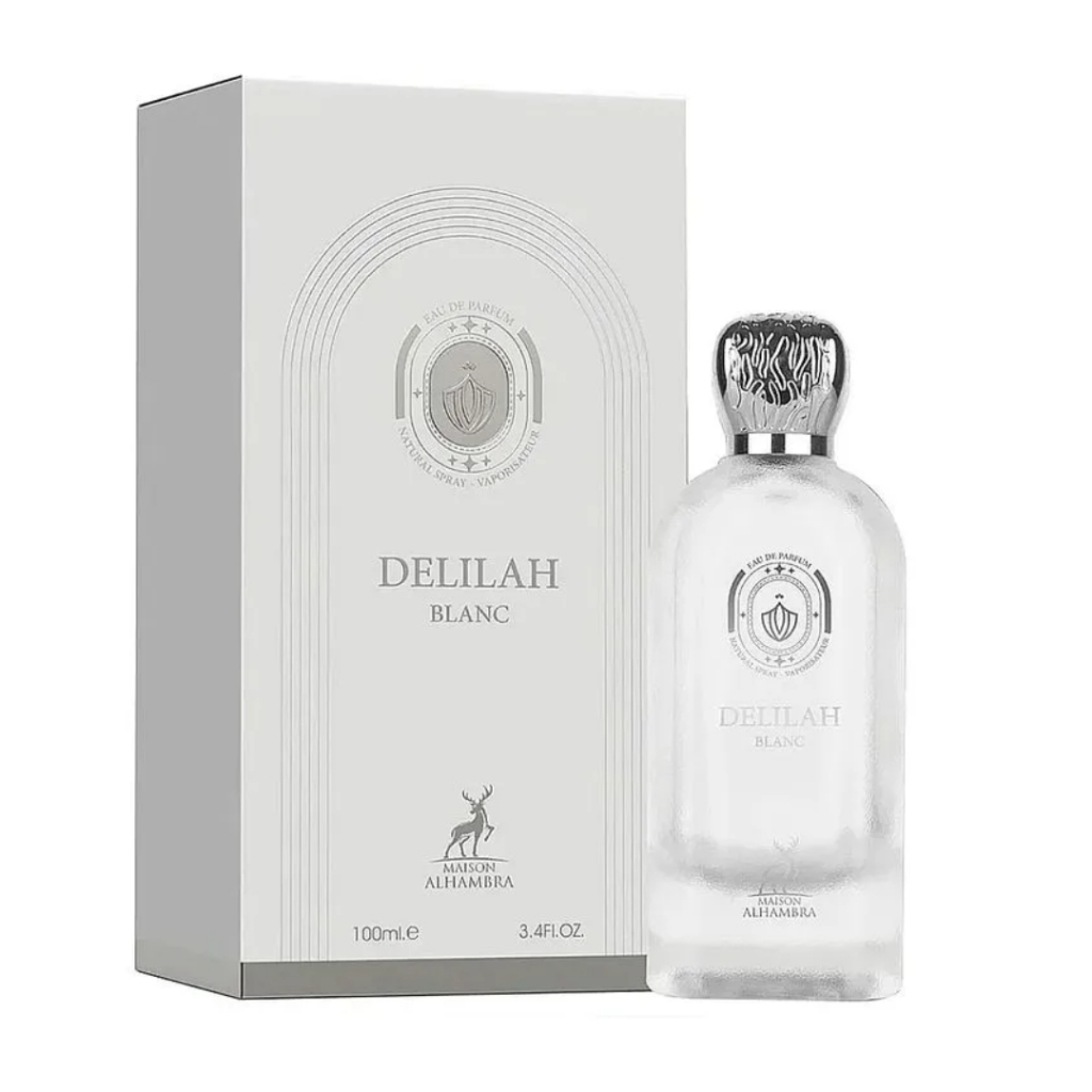 Perfume Arabe Maison Alhambra Delilah blanc 100ml: pureza luxuosa que ilumina