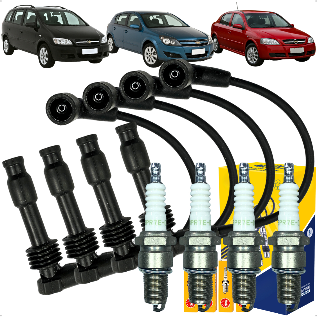 Kit Jogo Cabo E Vela De Ignição Gm Astra Vectra Gtx Zafira  1.8 2.0 8v 2000 A  2011