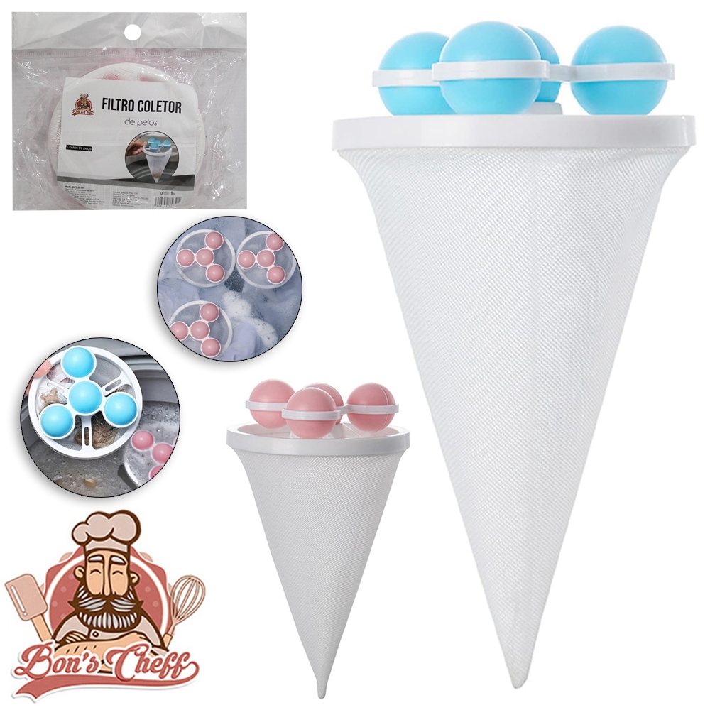 FILTRO COLETOR DE CABELOS / PELOS DE PLASTICO BOIA GIRATORIA 3 BOLAS PARA MAQUINA DE LAVAR 14X9CM