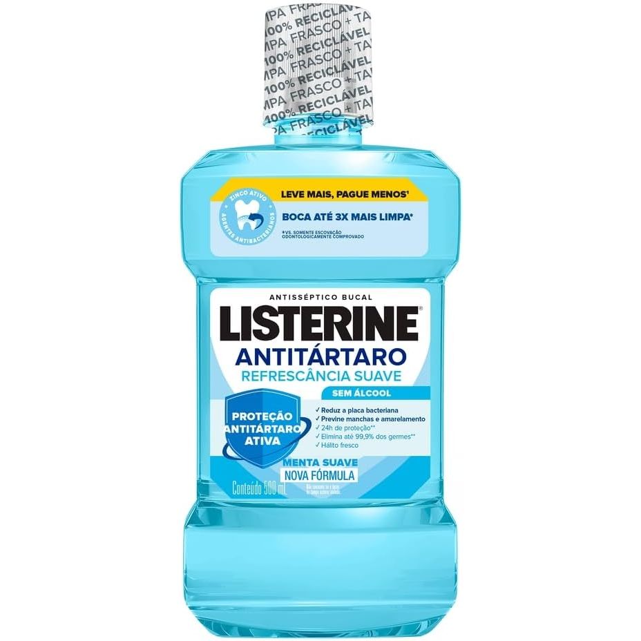 Enxaguante Bucal Listerine Antitártaro Sem Álcool 500ml
