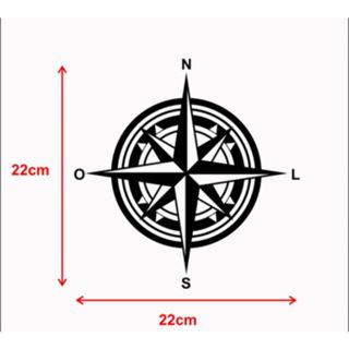 Adesivo Bussola Rosa dos Ventos em Oferta na Shopee