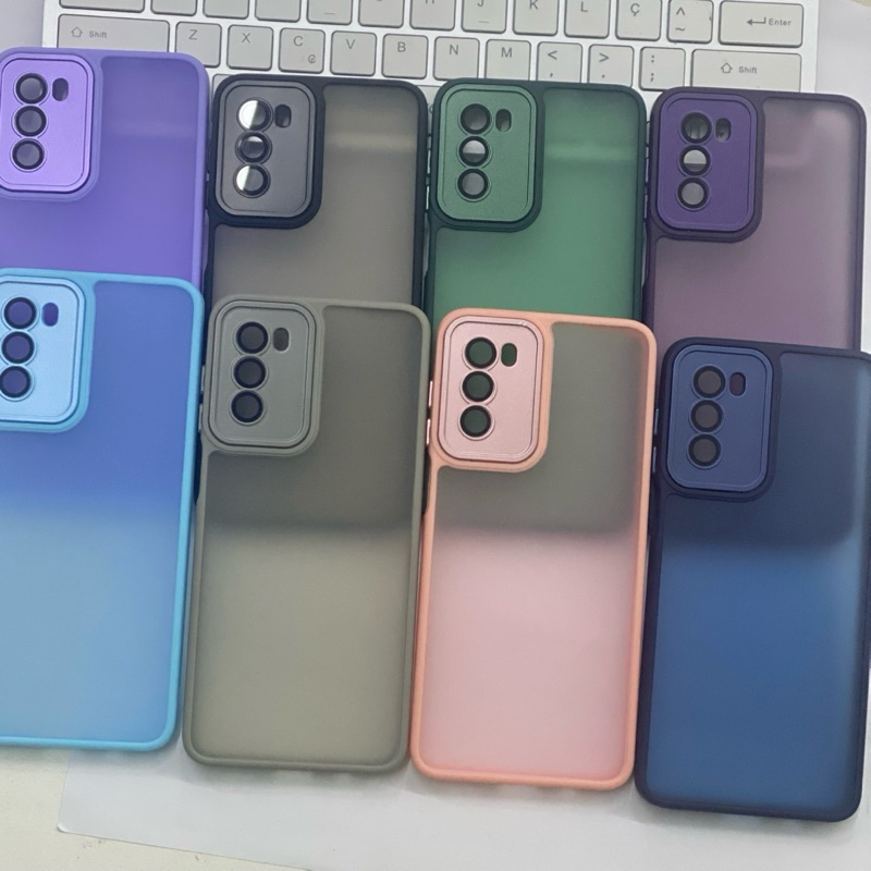 ④ capa chapinha space Translúcido fosco com proteção de câmera para Samsung A56 A55 A54 em Oferta na Shopee