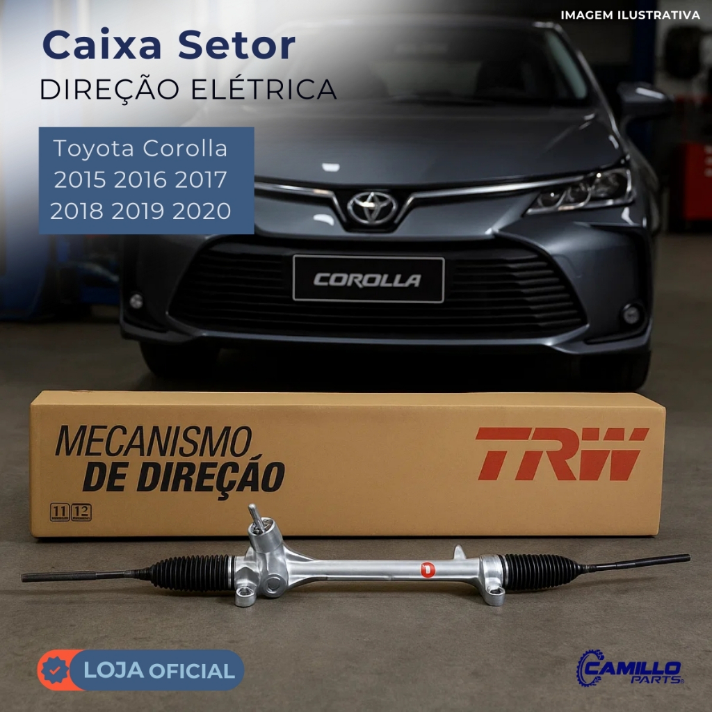 Caixa Setor Direção Corolla 2015 2016 2017 2018 2019 2020 Trw Original em Oferta na Shopee