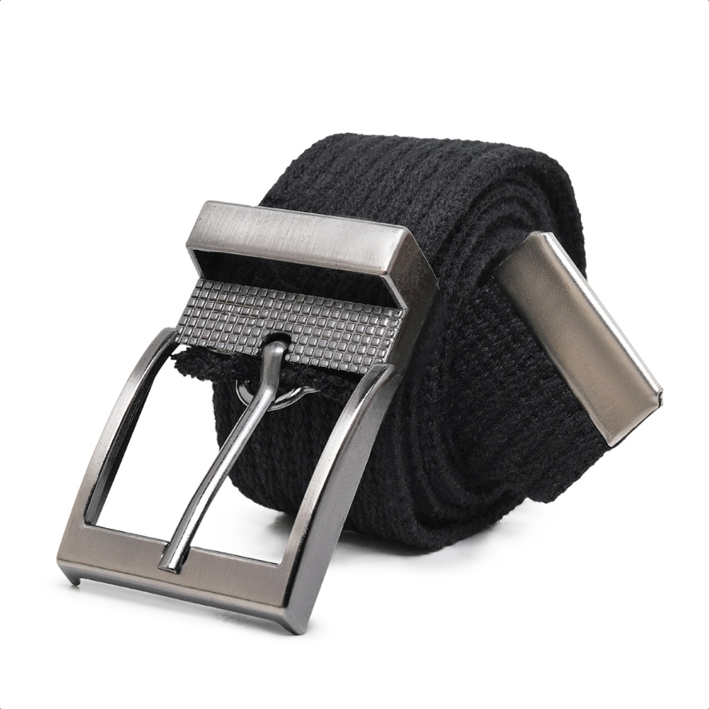 Cinto Masculino Moderno De Lona Gorgorão Largo Fivela Removível Alta Qualidade em Oferta na Shopee