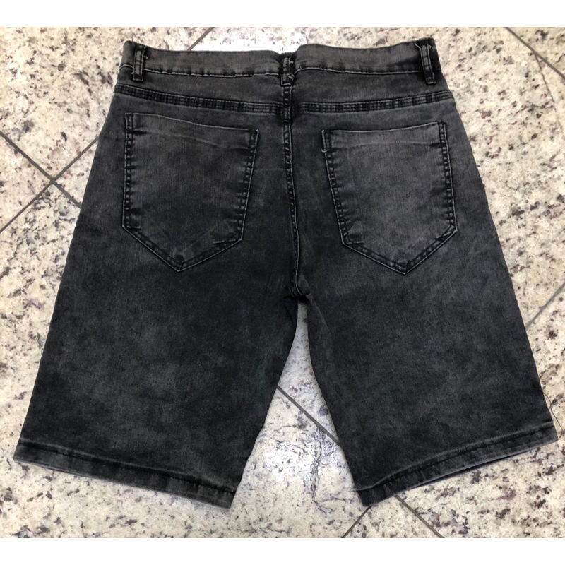 Bermuda Jeans Masculina Grafite Sem Rasgada