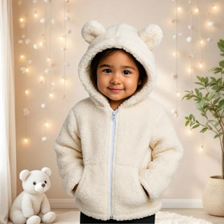 Casaco Teddy Infantil Blusa Com Capuz De Menina Inverno Frio De Pelinho Envio Imediato em Oferta na Shopee