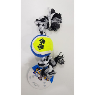 Brinquedo Mordedor Corda 2 Nós e Bola De Tênis