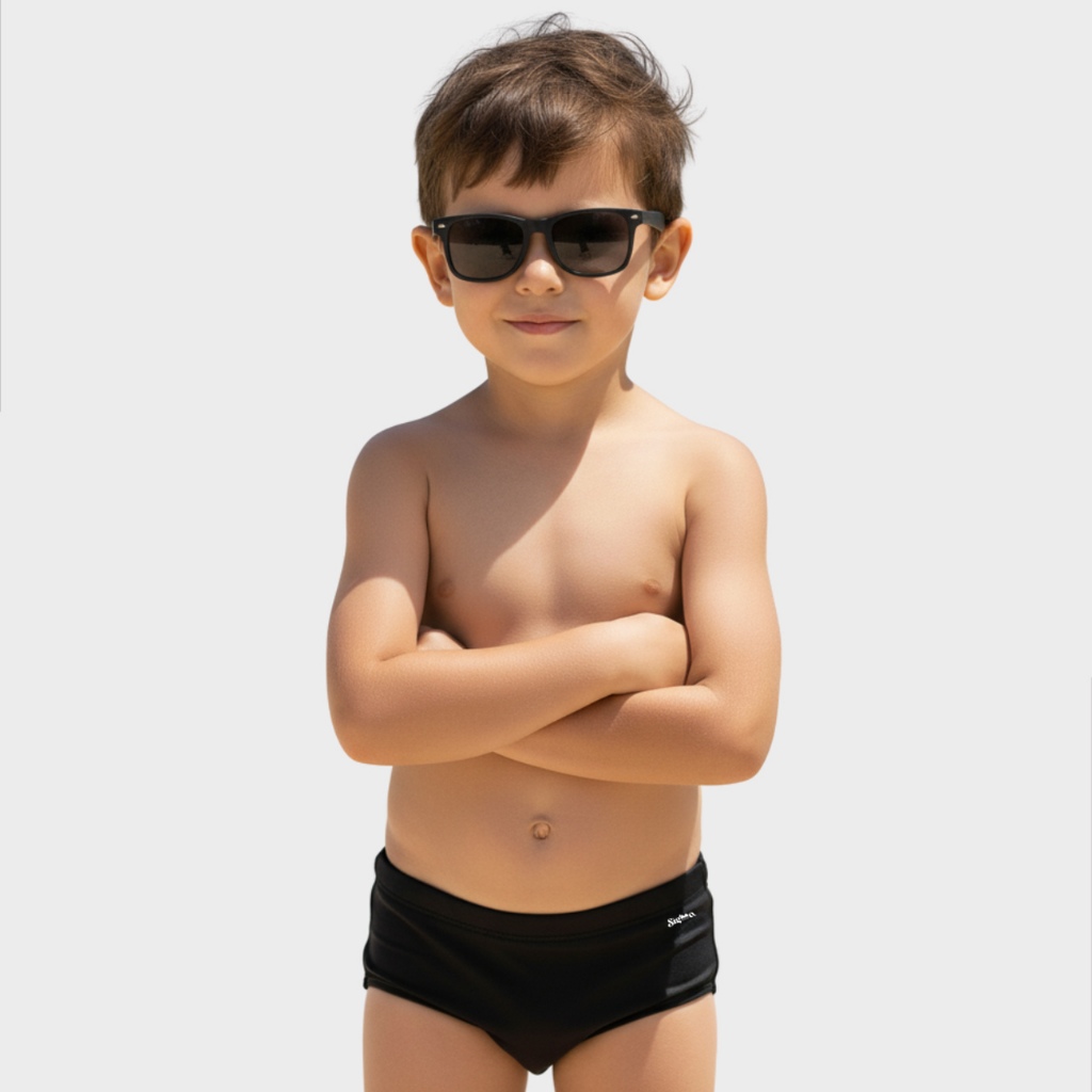 Sunga Masculina Infantil Tradicional Proteção Uv Cueca Juvenil Praia Natação Estampada Criança Bebes