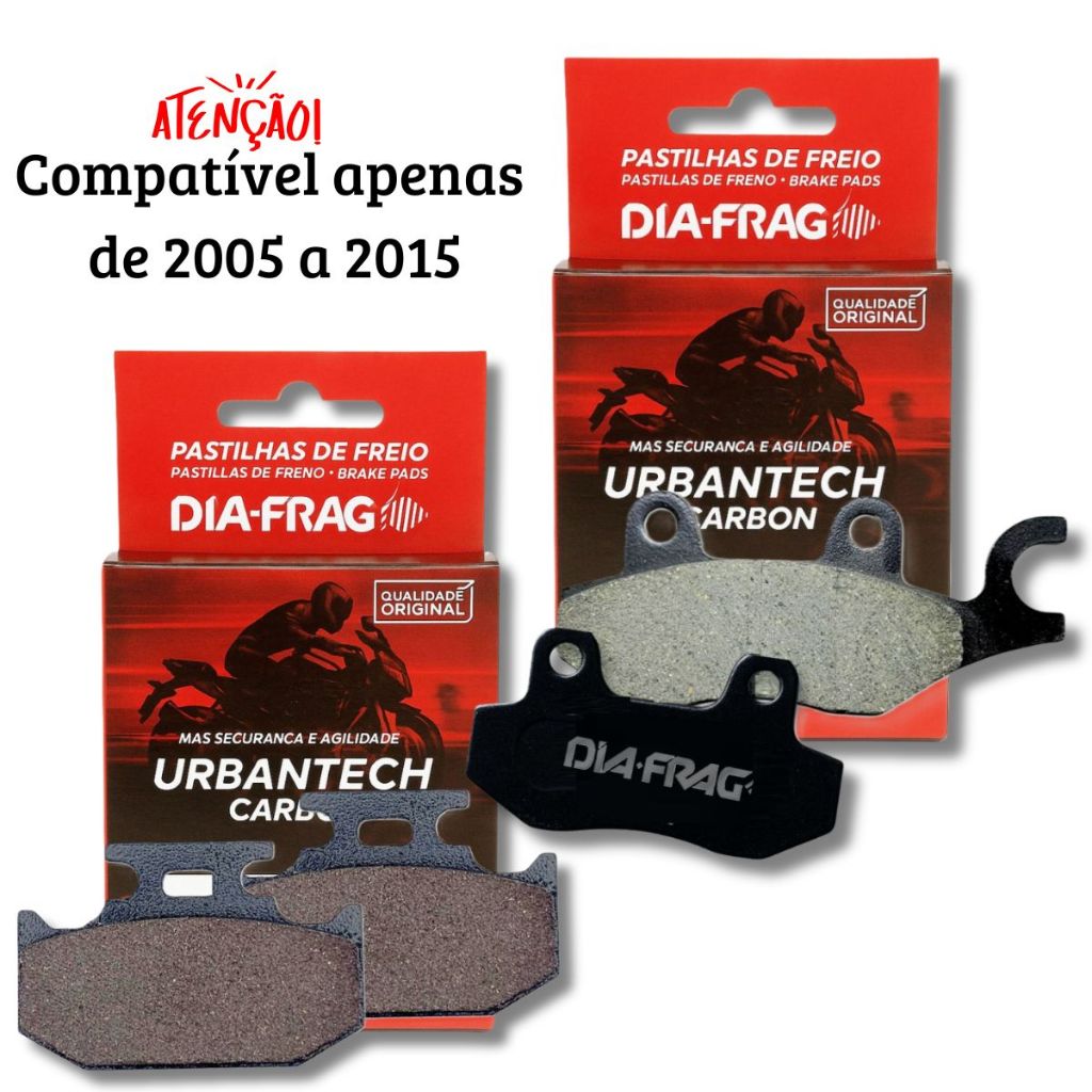 Kit Pastilhas de Freio Fazer 250 2005-2015 Diafrag