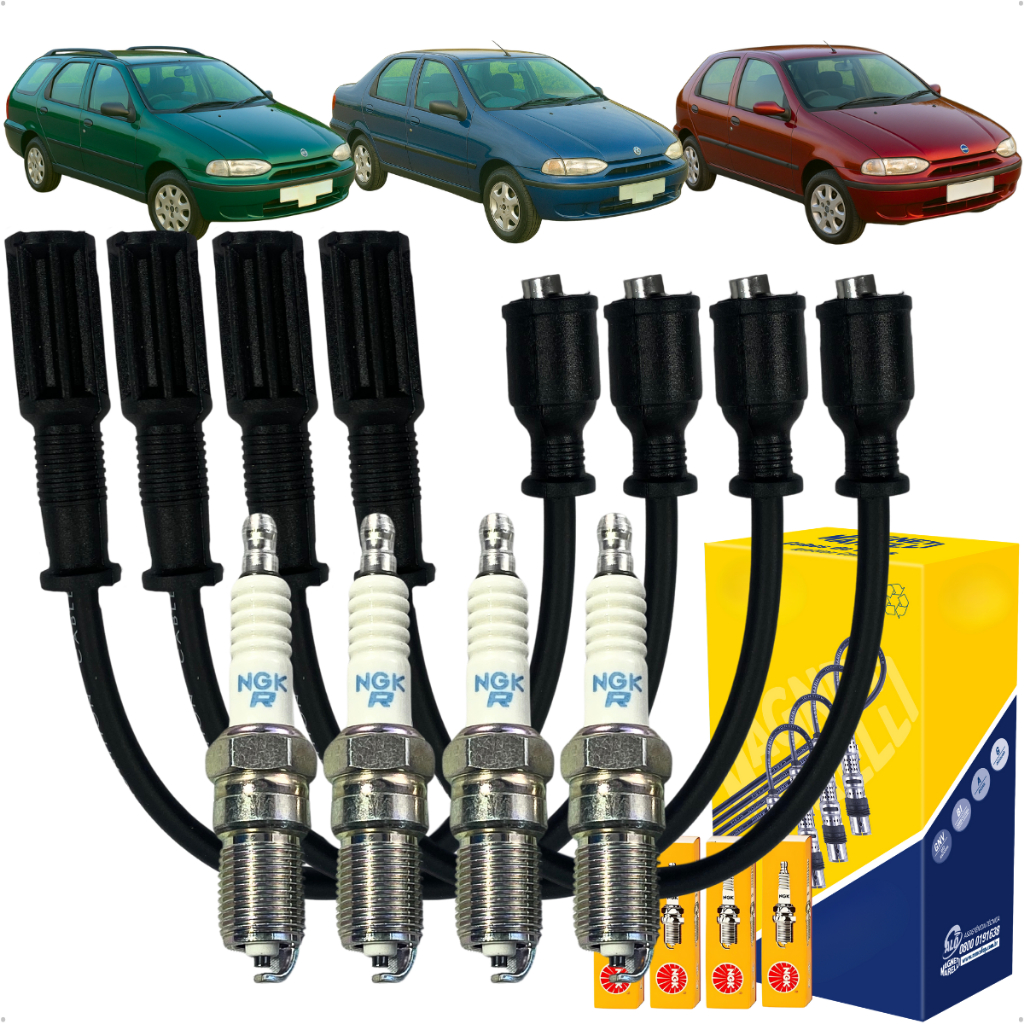 Kit Jogo Cabo E Vela De Ignição Fiat Fiorino Palio Weekend Siena Strada 1.5 8v 1996 À 2004 em Oferta na Shopee
