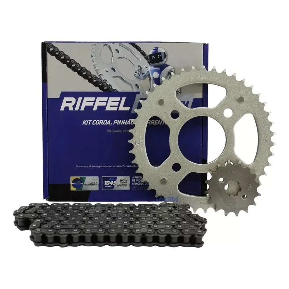 Kit Relação Transmissão Bros 160 Nxr 160 Xre 190 Riffel