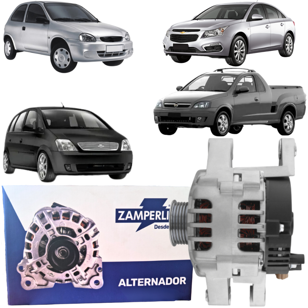 Alternador 90A Para Chevrolet Meriva Corsa Montana Onix Cruze Prisma Spin 1.8 2005 Em Diante em Oferta na Shopee