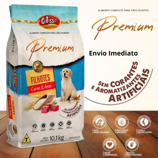 Ração Colosso Para Cachorro Caes Filhotes Premium Carne 10,1kg