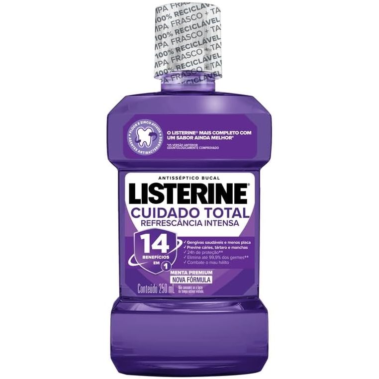 Enxaguante Bucal Listerine Cuidado Total 14 Benefícios Em 1 Menta 250ml