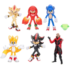 Bonecos Articulados Turma do Sonic Filme 3 de 12cm - Sunny Brinquedos