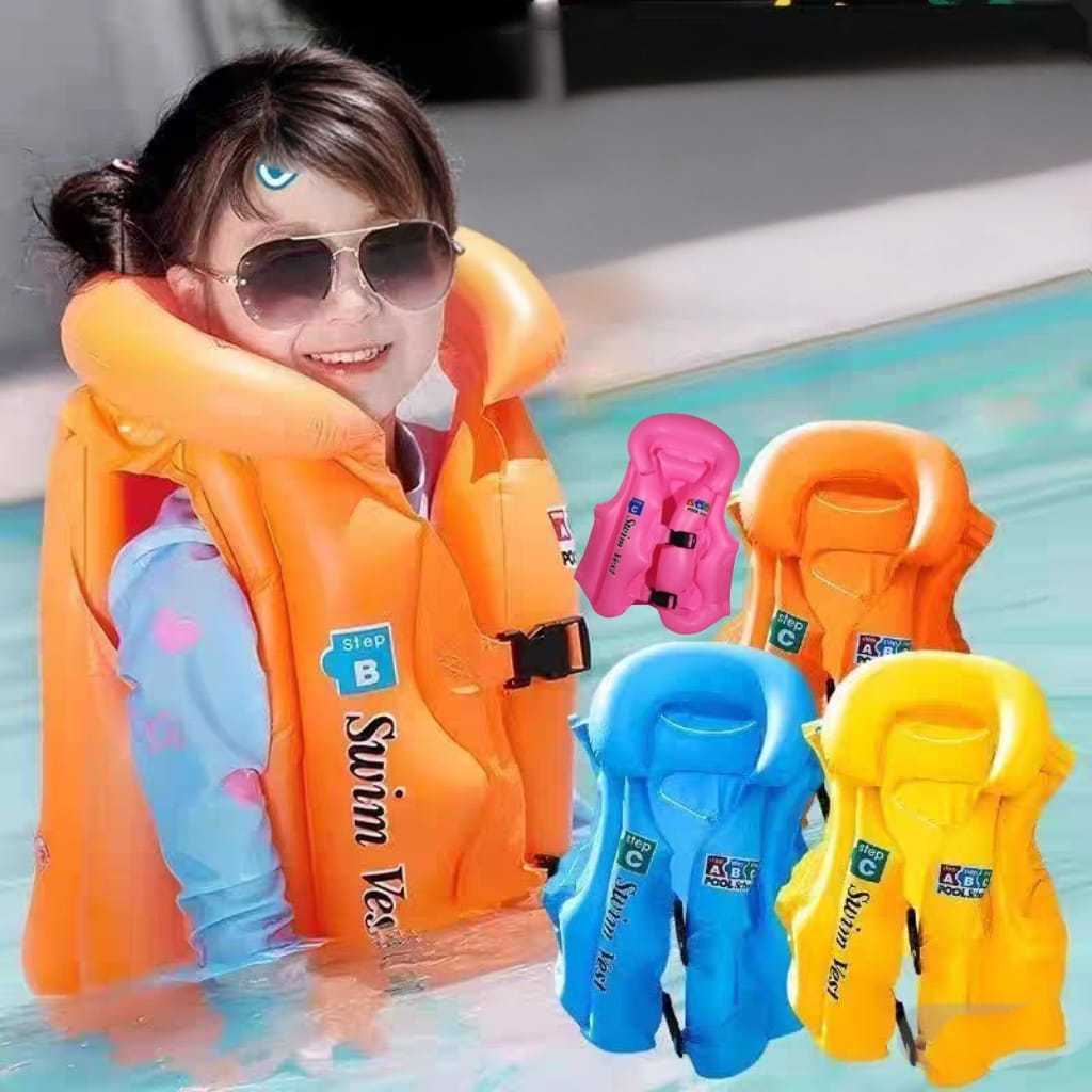 Boia Colete Infantil Inflável Salva Vidas Praia Piscina Crianças Bebês Natação Flutuador Cores Varios