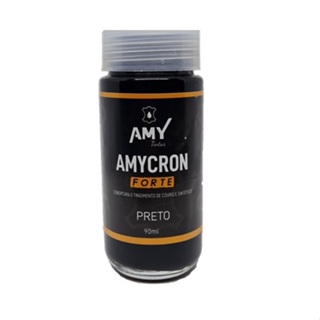 tinta Amycron preta 90ml Para Couro Sapato,bota,bolsa,jaqueta Cobertura E Tingimento em Oferta na Shopee