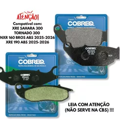 Kit Pastilhas de Freio Xre Sahara 300 / Tornado 300 Cobreq