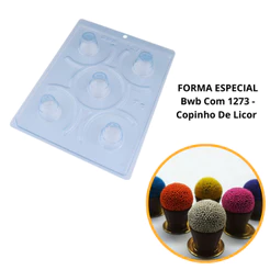 1~4 Forma Para Chocolate Bwb Com Silicone (3 Partes) 1273 - Copinho De Licor 17g (CHOCO)