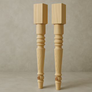 KIT com 2 Pés De Mesa Torneado com 80 Cm de Altura Reforçado em Oferta na Shopee