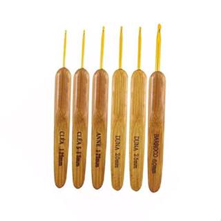 Agulha de Crochê Círculo Cabo de Bambu | Original | Ideal p/ Fios Cléa, Anne, Duna, Barroco e Artesanato Geral em Oferta na Shopee