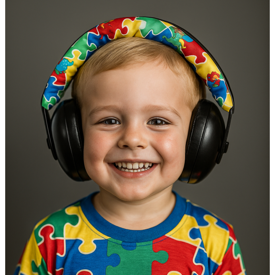 Abafador de Ruídos Infantil Autista 14Db | Proteção Auditiva Autismo Sensibilidade Sonora | Personalizado