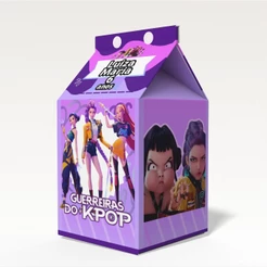Caixinha Milk Guerreiras do K-pop para Festa Personalizada - Lembrancinha para Festa