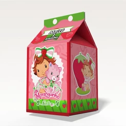 Caixinha Milk Moranguinho Baby para Festa Personalizada - Lembrancinha para Festa