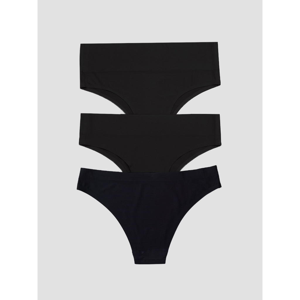 Kit Segunda Pele: Biquini Regular Preto, Biquini Cintura Alta Preto e Biquini Redutora Preto