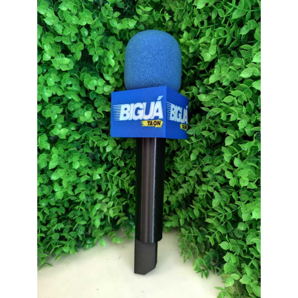 Bastão e Canopla Cubo de Microfone Personalizado – Rádio, Podcast, Igreja, mic lapela, lark m1 m2 (ENVIAR ARTE ANTES)