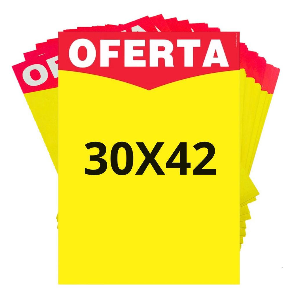 Placa de 30x42 Promoções S Preços Pacote 100 Placas — R$ 126,52 em Shopee