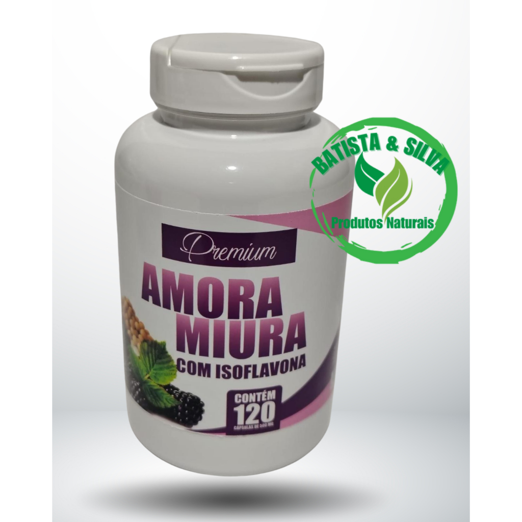 Suplemento Alimentar - AMORA MIURA COM ISOFLAVONA 120 Capsulas de 500mg