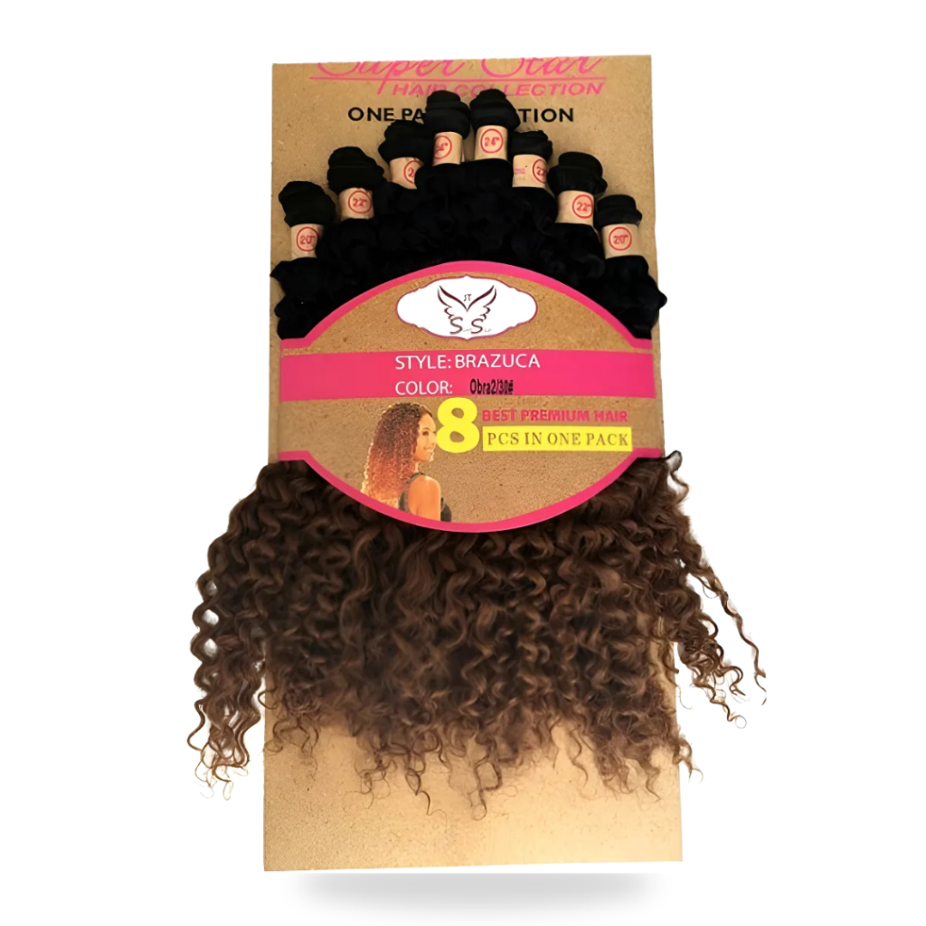 Aplique Cabelo Orgânico Original Brazuca Super Star Promoção 1 Pacoto com 8 Apliques em Oferta na Shopee